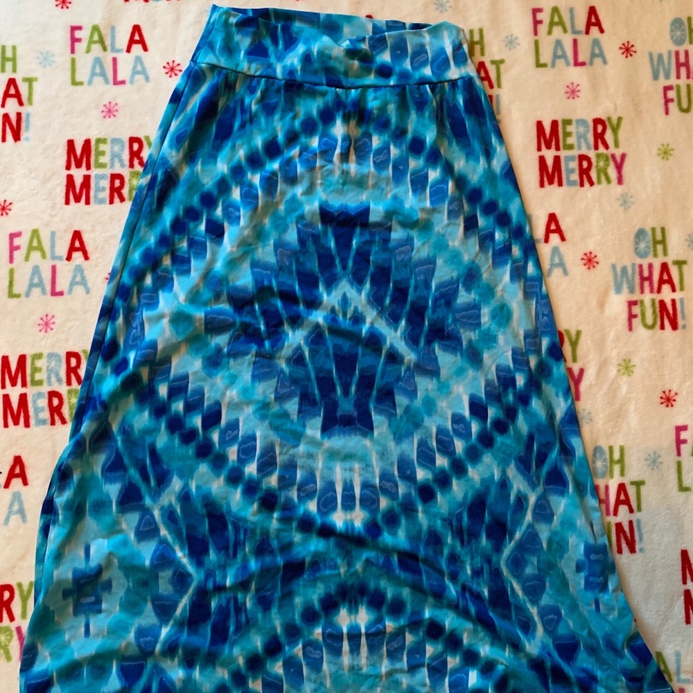 Blue stretchy skirt